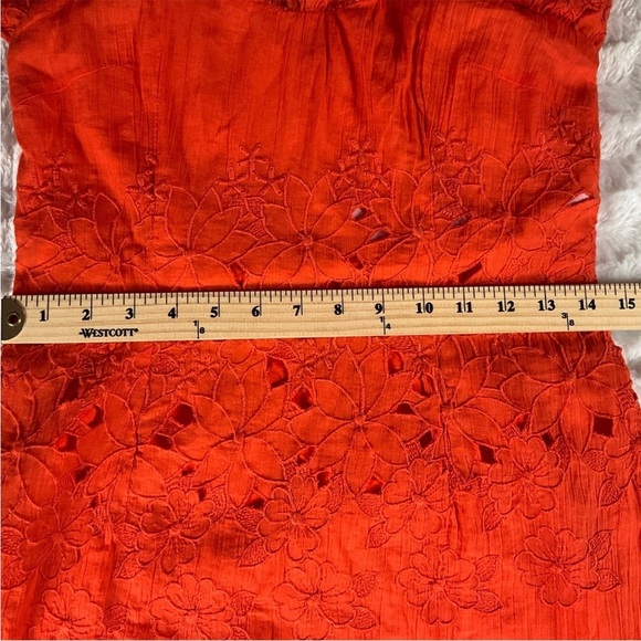 Free People Women’s Size 4 Orange Appliqué Cut Outs Morning Dove Mini - Picture 10 of 11
